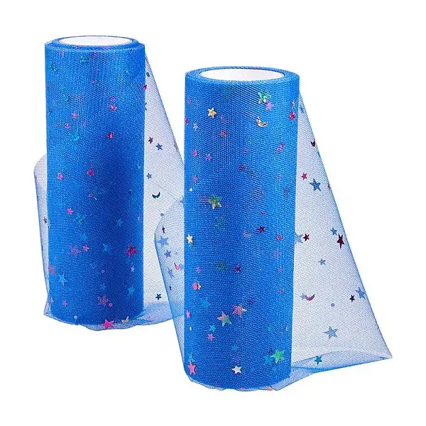 Star Sequin Deco Mesh Ribbons