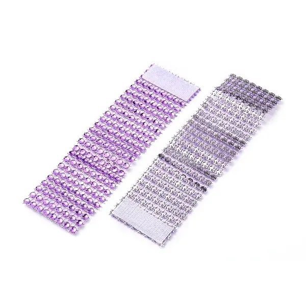 8 Rows Plastic Rhinestone Napkin Rings