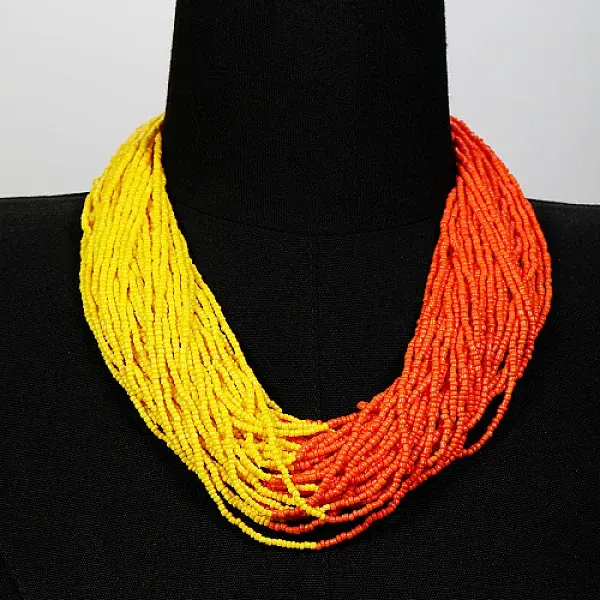 Plastic Beaded Multi-strand Necklaces