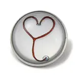 Round Glass Brooches