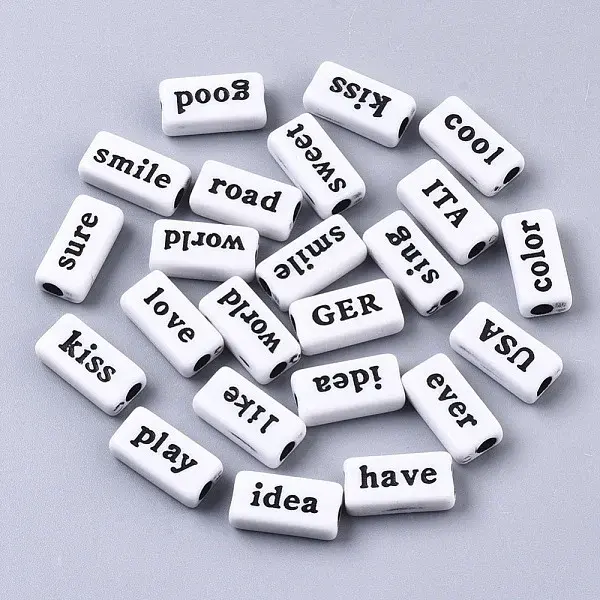 Opaque Spray Painted Acrylic Beads