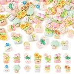 48Pcs 2 Styles Opaque Resin Cabochons