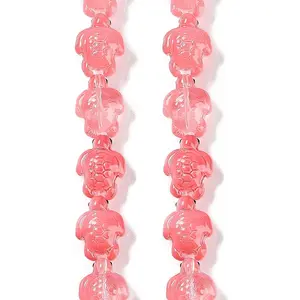 Transparent Glass Enamel Beads Strands