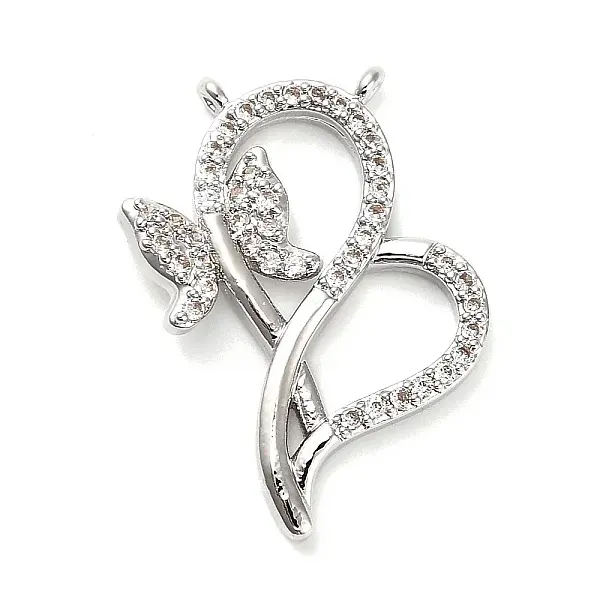 Brass Micro Pave Cubic Zirconia Pendants