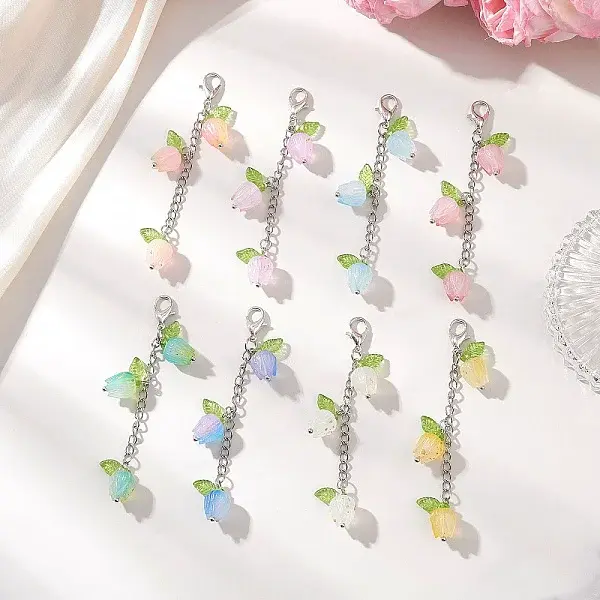 8Pcs Acrylic Pendant Decorations
