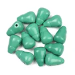 Dyed Synthetic Turquoise 3 Hole Guru Beads