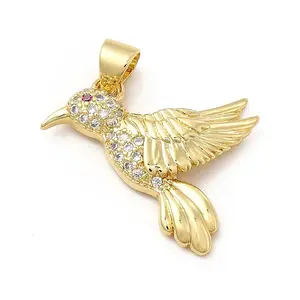 Rack Plating Brass Micro Pave Cubic Zirconia Pendants