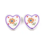 Floral Printed Porcelain Beads