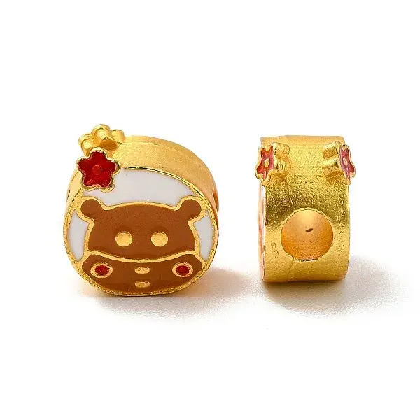 Rack Plating Alloy Enamel European Beads