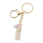 Number 1 Transparent Resin Keychains