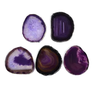Dyed & Heated Natural Agate Slice Cabochons