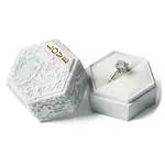 Embossed Hexagon Plastic Rings Storage Boxes