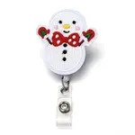 Christmas Snowman Felt & ABS Plastic Badge Reel