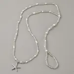 Alloy Starfish Charm Glass Seed Beaded Toe Ring Stretch Anklets for Women
