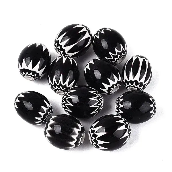 Handmade Millefiori Glass Barrel Beads