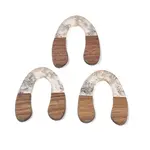Transparent Resin & Waxed Walnut Wood Pendants