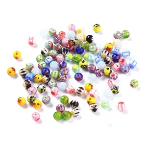 Handmade Millefiori Glass Round Beads