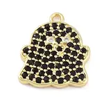 Rack Plating Brass Cubic Zirconia Pendants