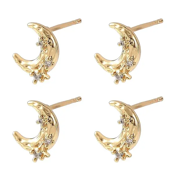 SHEGRACE Brass Micro Pave Cubic Zirconia Stud Earrings
