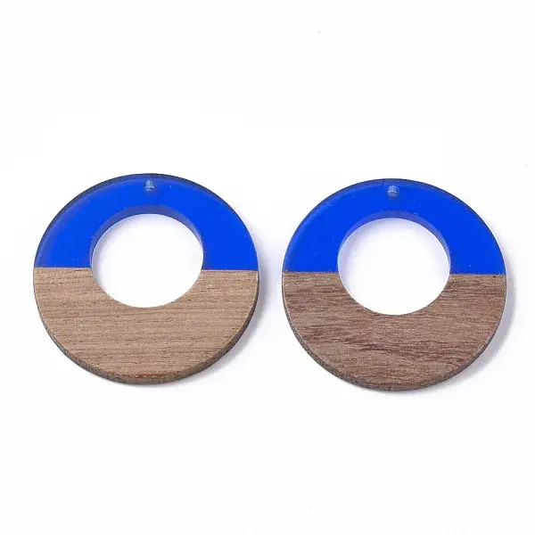 Resin & Walnut Wood Pendants
