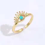 Brass Enamel Open Cuff Rings