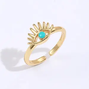 Brass Enamel Open Cuff Rings