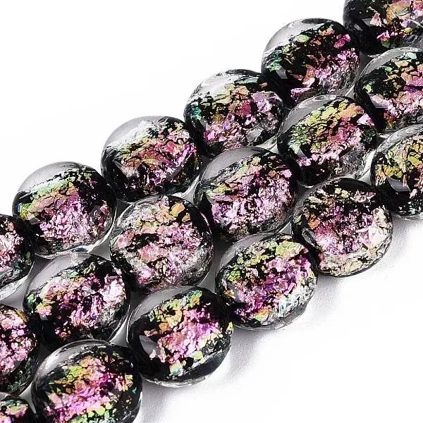 Handmade Foil Glass Beads Strands