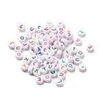 Opaque Flat Round Acrylic Enamel Beads
