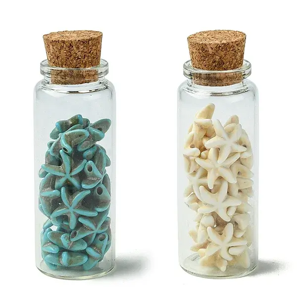 2Pcs Transparent Glass Wishing Bottle Decoration