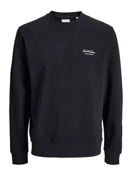 JACK & JONES Mikina 'JJEARCHIVE'  čierna / biela