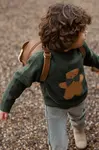 Donsje Vlnený detský svetrík Donsje Denn Merino Wool Sweater Gingerbread