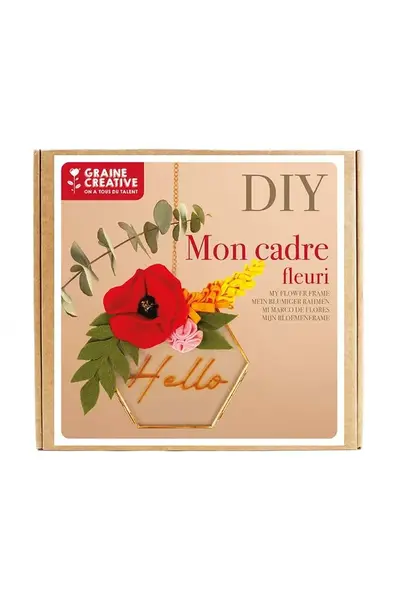 Graine Creative  Sada DIY dekorativní rámeček  Deco Cadre Fleuri