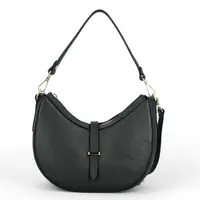 Dámská kožená kabelka na rameno černá - Delami Dajána