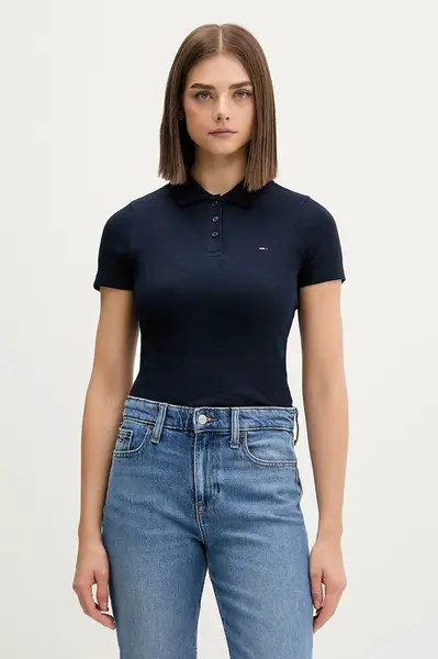 Tommy Jeans polo dámské bavlněné s elastanem
