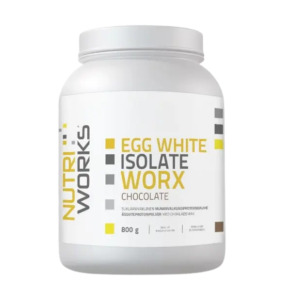 NutriWorks Egg White Isolate Worx 800g - čokoláda