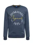 JACK & JONES Mikina 'Willow'  modrá melírovaná / žltá / biela