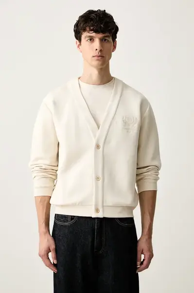 Guess mikina na zips pánska s bavlnou HERALD