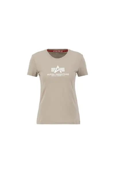 ALPHA INDUSTRIES Tričko  piesková / biela