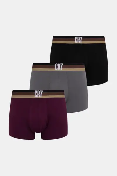 CR7 Cristiano Ronaldo přiléhavé boxerky pánské bavlněné s elastanem 3-pack