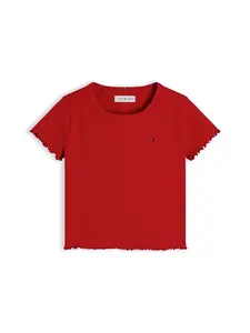 TOMMY HILFIGER Tričko 'ESSENTIAL'  červená