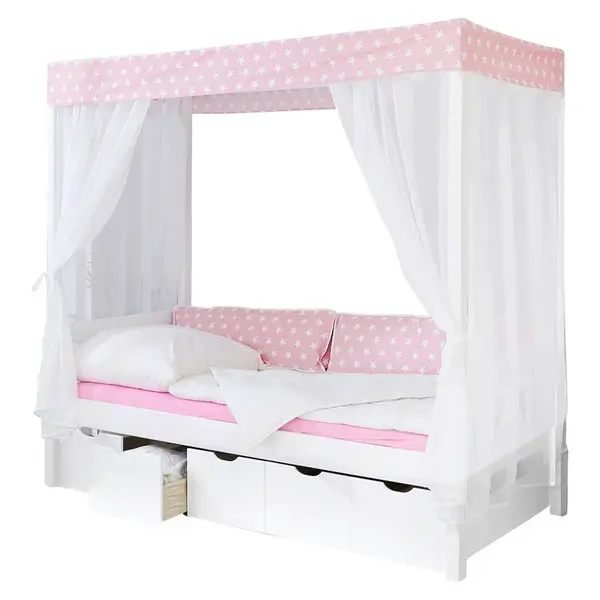 Livetastic POSTEL S NEBESY, 90/200 cm růžová, bílá
