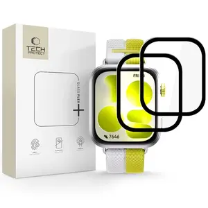 Tech-Protect Glass Flex+, Huawei Watch Fit 5, černé, 2 kusy