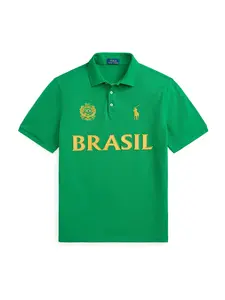 Polo Ralph Lauren Tričko  tmavožltá / zelená
