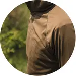 Korda triko upf hooded top dark khaki - m