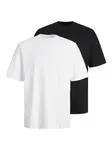 JACK & JONES Tričko 'JJEBRADLEY'  tmavomodrá / biela