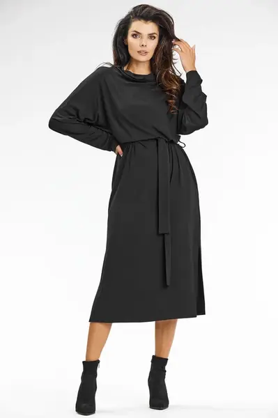Awama Woman's Dress A671 Black