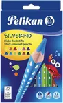 Pastelky Silverino 12 barev, trojhranné, silné