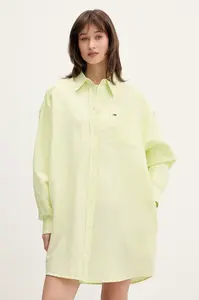Tommy Jeans košilové šaty se lnem