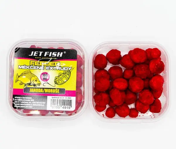 Jet fish mäkčené extrudy 100 ml - jahoda moruša