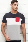 T9592 DEWBERRY MEN'S T-SHIRT-NAVY BLUE